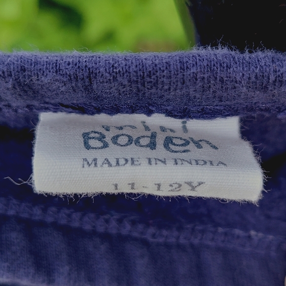 Mini Boden Navy triple ruffle sweatshirt skirt 11-12yrs - Picture 2 of 6